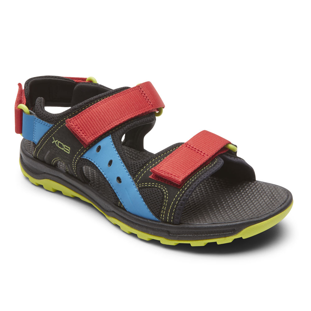 Rockport Sandals For Mens Black - Trail Technique Adjustable Velcro - WV6230895